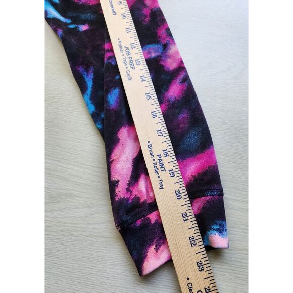 ROBE-JUICY BY JUICY COUTURE-Tie Dye-Large Back Reflective-Black-Pink-Short-MED - Picture 14 of 14